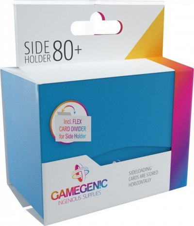 Kuti për letra loje Gamegenic Side Holder 80+, mban gati 80 letra, blu