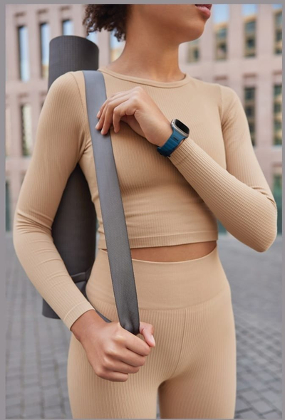 Каишка UNIQ Stride De Rubber за Apple Watch, 49/46/45/44 mm, FKM гума, Storm