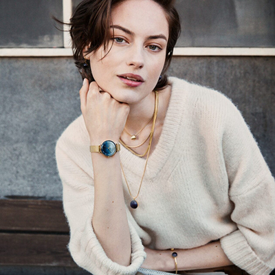 Orë për femra Skagen Anita SKW3058, e artë/kaltër