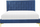 Shtrat dopio Beliani Limoux, 140 x 200 cm, kadife, blu navy