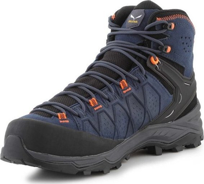 Këpucë malore Salewa Alp Trainer 2 Mid GTX për burra, me membranë Gore Tex, taban Vibram, blu