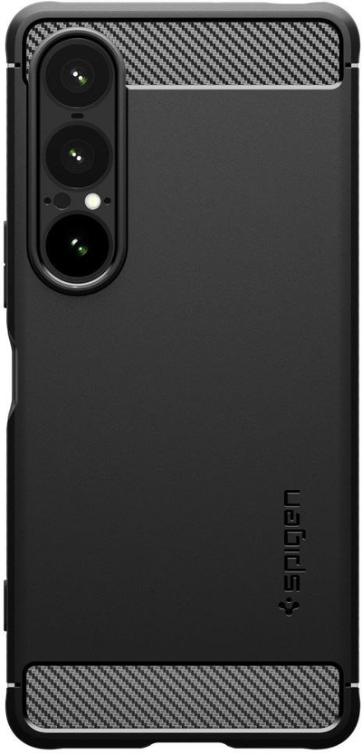 Kapak telefoni Spigen Rugged Armor për Sony Xperia 1 VII, matte, i zi