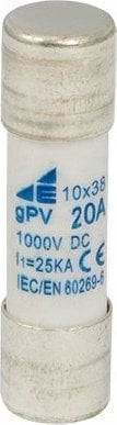 Siguresë ELEKTRO PLAST ST10PV, 10x38mm, 20A 1000V DC, e bardhë
