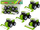 Set lodrash traktorësh ferme Leantoys, 4 copë, jeshil