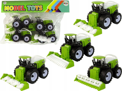 Set lodrash traktorësh ferme Leantoys, 4 copë, jeshil