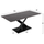 Tavolinë ngrënieje drejtkëndore Rubby 180×90×77 Hcm (HM9849.02), zezë