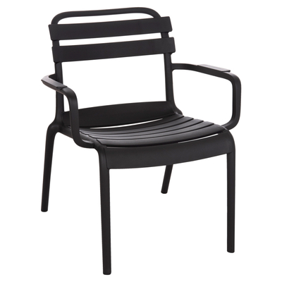 Karrige lounge oborri KORVER HM6333.02, polipropilen, 63.5x65x76cm, e zezë