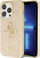 Kuti mbrojtëse GUESS Glitter, për iPhone 14 Pro, transparente me shkëlqim, me ar