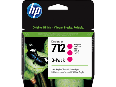 Bojë printeri HP Ink 712, paketë 3x29ml, magenta