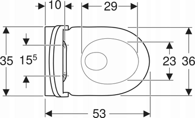 Set WC Geberit Acanto, i varur në mur, TurboFlush, i bardhë