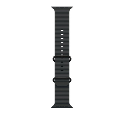 Apple Watch 49mm Band, Black Ocean Band, Black Titanium Finish