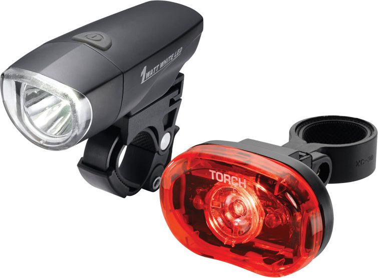 Set drita biçiklete Torch High Beamer Compact 1W Tail Bright 0.5W, LED, me bateri