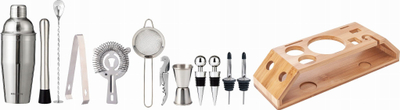 Set koktejli Klausberg KB-7654, 13 pjesë, çelik inox, argjendtë