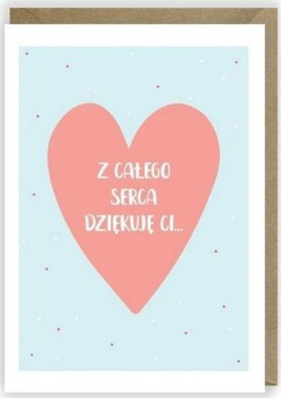 Kartolinë falënderimi Cardie Thank You K004, format A6, me zarf ekologjik