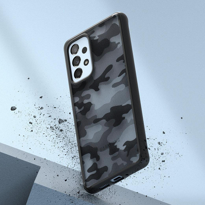 Kapak telefoni Ringke Fusion Matte për Samsung Galaxy A73, xhel TPU, gjysmë transparent mat, i zi