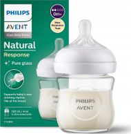 Biberon qelqi Avent Natural SCY930/01, 120ml, anti-kolik, transparent