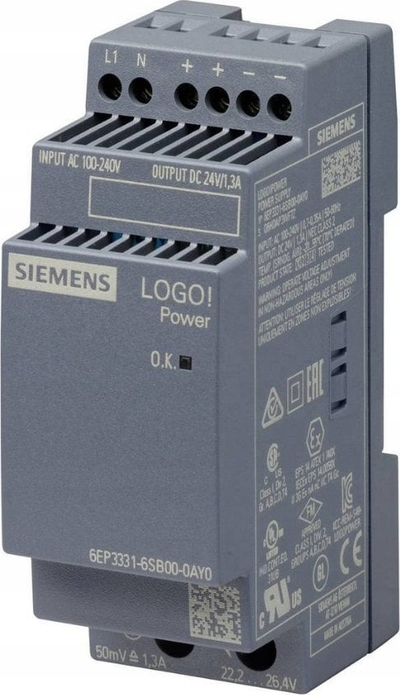 Burim energjie Siemens LOGO POWER 6EP3331-6SB00-0AY0, 24V 1.3A, hyrje 100-240V AC, dalje 24V DC