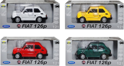 Maket automobil Welly Fiat 126, shkalla 1:24, metal die cast, ngjyra të ndryshme