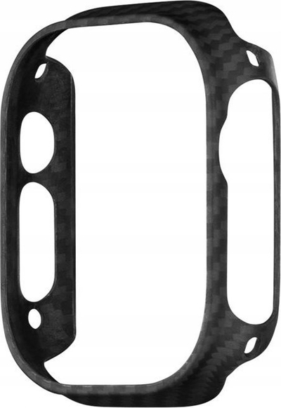 Маска PITAKA Air Case за Apple Watch Ultra 49mm, арамидни влакна, тенка, црно сива