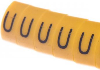 Oznaczues kabllosh Ergom OZ-0 U, set 100 copë, plastikë, i verdhë