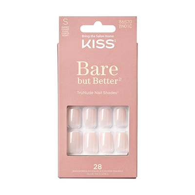 Thonj artificialë KISS Bare-But-Better Nails Nudies Gel Nails, 28 copë