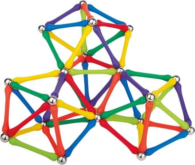 Lodër magnetike për ndërtim Woopie, 180 copa, me ngjyra të ndryshme