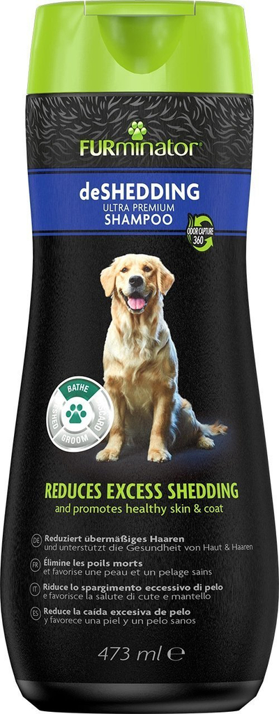 Shampo për qentë FURminator Deshedding, redukton rënien e qimeve, pa ngjyrë