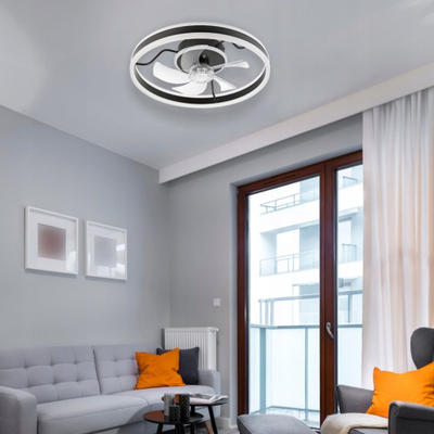 Ventilator tavani me llambë Lamkur Apollo 49915, LED 38W 3000K, 4000 lm, i zi