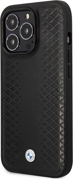 Këllëf telefoni BMW BMHMP14L22RFGK për iPhone 14 Pro, lëkurë, me MagSafe, i zi
