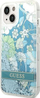 Mbulesë telefoni Guess GUHCP14SLFLSN për iPhone 14, 6.1", me lule Flower Liquid Glitter, jeshile