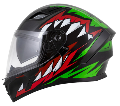 Helmetë integrale CASSIDA Orbit StriX 2026, vizor Pinlock, e kuqe jeshile gri bardhë zezë