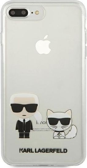 Mbulesë telefoni Karl Lagerfeld Karl &amp; Choupette për iPhone 8 Plus / 7 Plus, transparente
