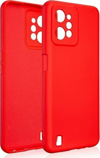 Futrollë silikoni Beline për Realme C31, kundër gërvishtjeve, e kuqe