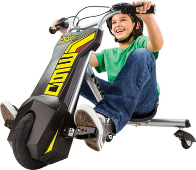 Tricikël elektrik për kalamaj Razor PowerRider 360, 12V, mban deri 54 kg, i zi