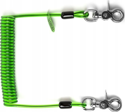 Litar sigurie për vegla Never Let Go Coil Tether, 0.14 deri 2.1 m, 3 kg, jeshil
