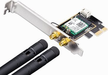 Мрежна картичка Cudy WE3000, Wi‑Fi 6E, Bluetooth 5.2, со надворешни антени