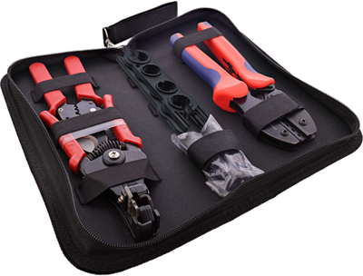 Set veglash fotovoltaike InLine Solar Photovoltaic Tool Set, për instalim dhe mirëmbajtje, me çantë transporti, i zi