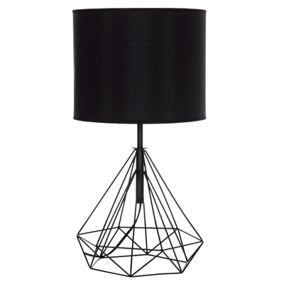 Llambë tavoline Geilo HM7416, metal PVC, 48.5 cm, e zezë