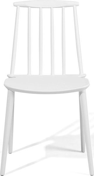 Set me 2 karrige ngrënieje Beliani Ventnor, material sintetik, të bardha