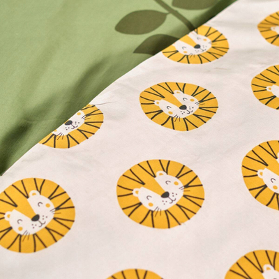 Set shtrati për kalamaj Univers Décor Comforter, 140x200 cm, pambuk 100%, jeshile me të verdhë