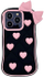 Mbulesë telefoni 3D Hearts për iPhone 14, silikoni, transparente
