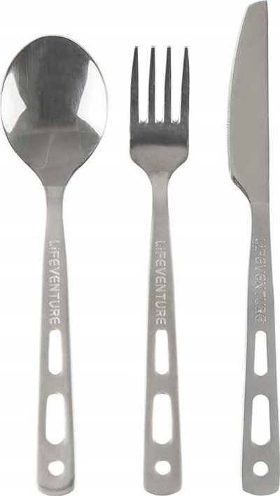 Set takëmesh Lifeventure, 3 pjesë, çelik inox, argjendtë