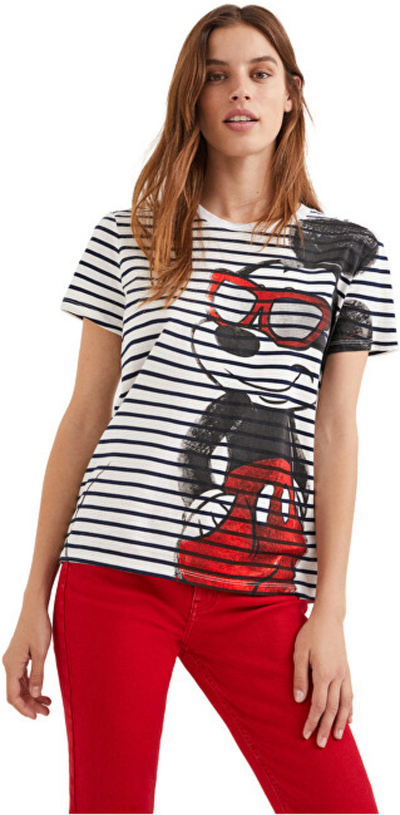 Maicë Desigual Ts Mickey Vida Chula, e bardhë