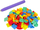 Lojë magnetike edukuese Leantoys Magnetic Beads, me toptha e gjilpëra, tabelë vizatimi, rozë