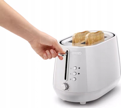 Toaster De'Longhi Eclettica CTY2103.W, 2 feta, trup metal, i bardhë