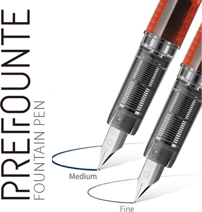 Stilolaps me bojë Platinum Prefounte Medium, majë çeliku, Crimson Red
