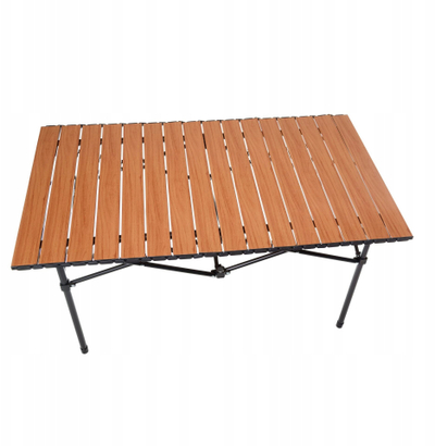 Tavolinë kampingu PGT93, 93 cm, e palosshme, kafe