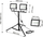 Reflektor i dyfishtë NEO TOOLS 200W LED, 17000 lm, me tripod