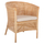 Karrige Apron rattan perforuar natyral jastëk i bardhë 75×70×85 cm (HM9818), bardhë