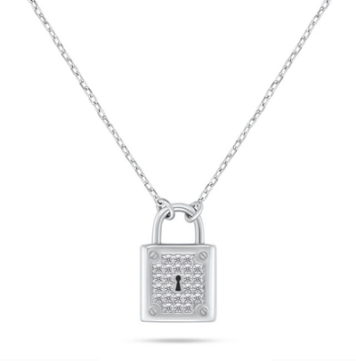 Set bizhuteri për femra Brilio Silver, qafore + vathë, i argjendtë